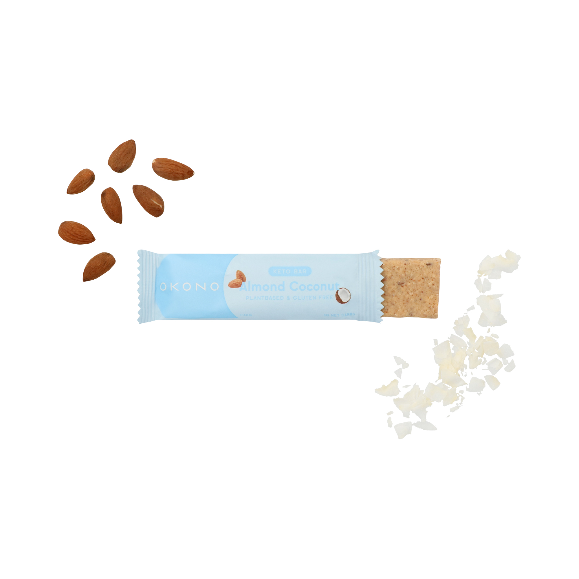 Keto Bar Almond Coconut open verpakking