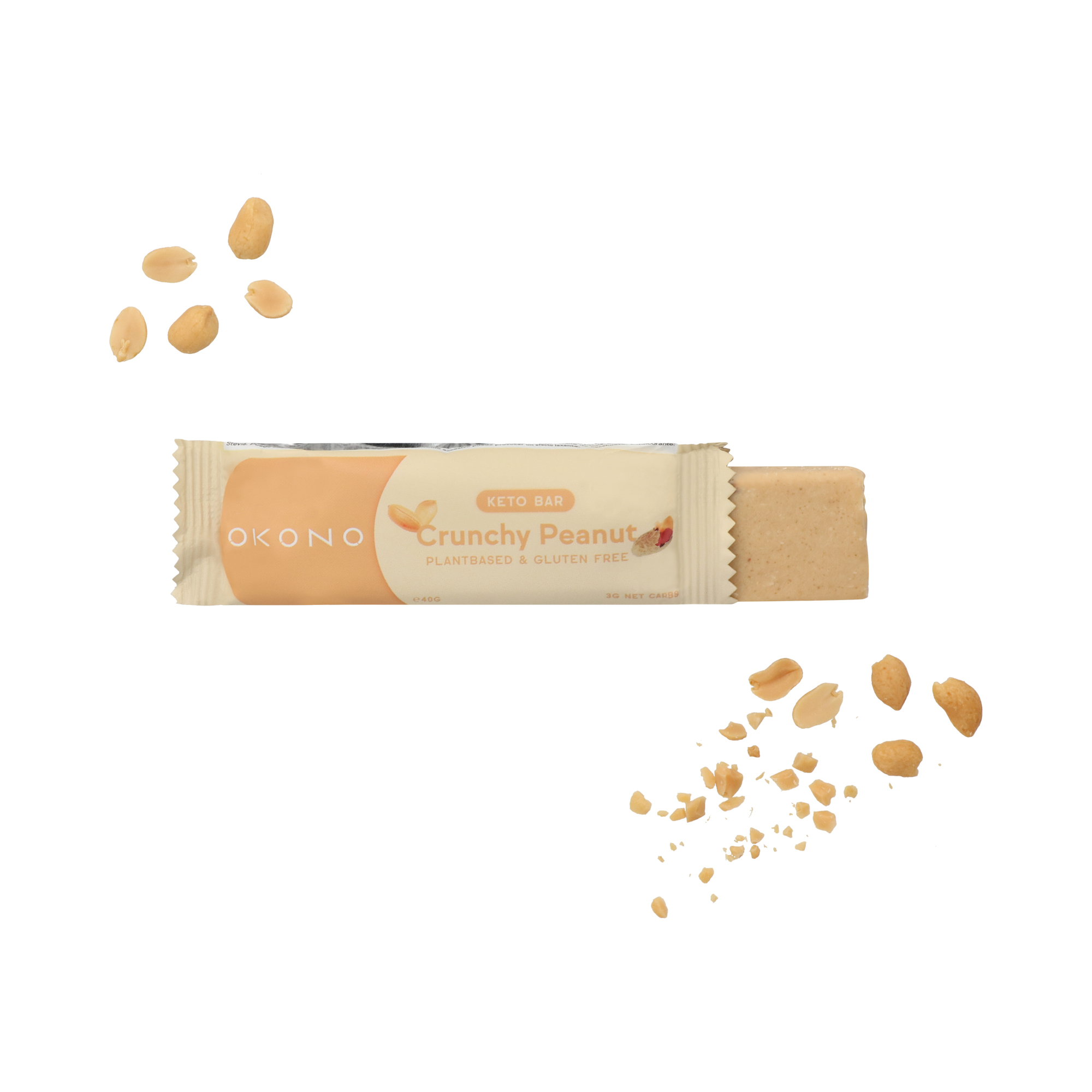 Keto Bar Crunchy Peanut open verpakking