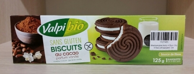 Valpi bio chocoladekoekjes gevuld met vanille