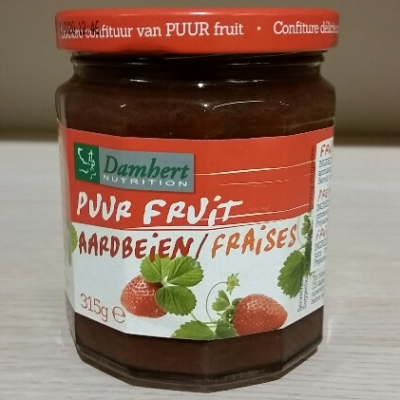 Damhert puur fruit confituur aardbei