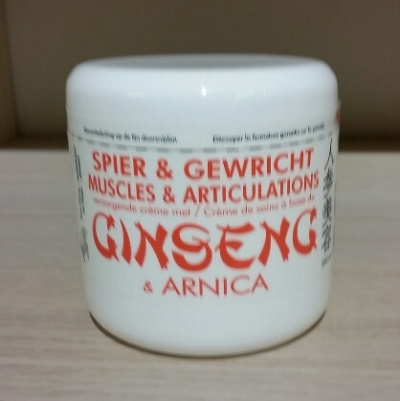 Spier en gewricht verzorgende crème met ginseng en arnica