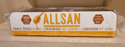 Allsan peperkoek met honing - 30% suikers