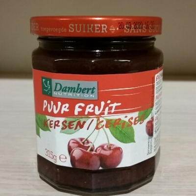 Damhert puur fruit confituur Kersen